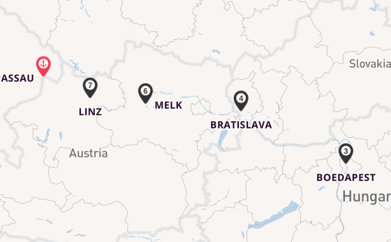 Donau vanaf Passau, Duitsland met de MAXIMA