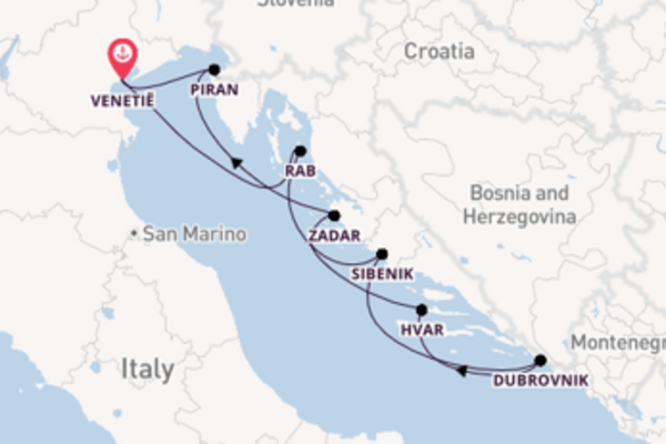 Cruise in 8 dagen naar Venetië met Silversea