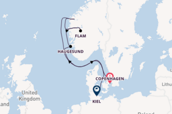 Norway from Copenhagen with the MSC Euribia