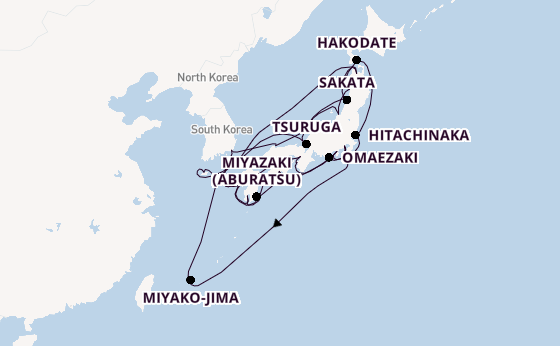 Japan from Yokohama (Tokyo), Japan with the Diamond Princess