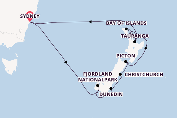 Neuseeland ab Sydney auf der Grand Princess
