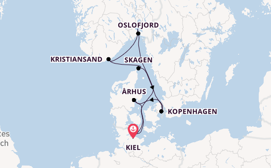 Norwegen ab Kiel, Deutschland auf AIDAprima