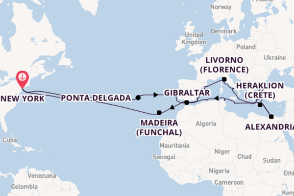 Voyage with Holland America Line  from New York