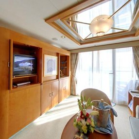 Come aboard the undefined and discover one of 32 cabin categories on a total of 10 decks that can accommodate 2272 passengers. Choose your dream cabin and feel at home on board the undefined!