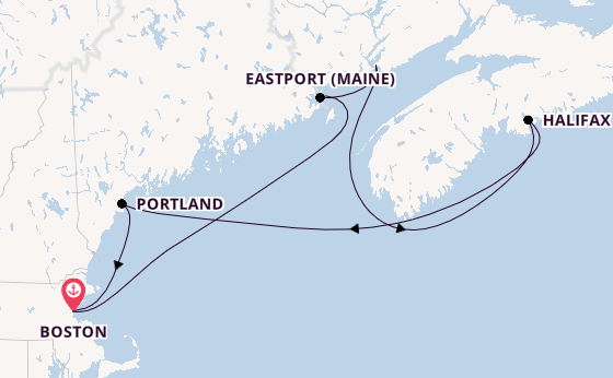 Nieuw-Engeland vanaf Boston, Verenigde Staten met de Norwegian Breakaway