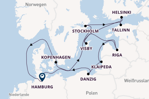 Kiel, Kopenhagen und Hamburg erleben