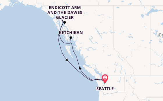 Alaska & West Canada from Seattle, Washington, USA with the Queen Elizabeth