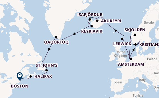 Transatlantic from Amsterdam, Netherlands with the Zuiderdam