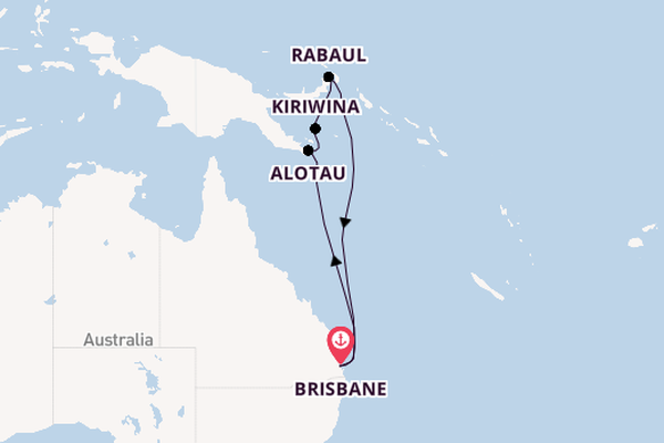 Australia from Brisbane, Australia with the Carnival Encounter