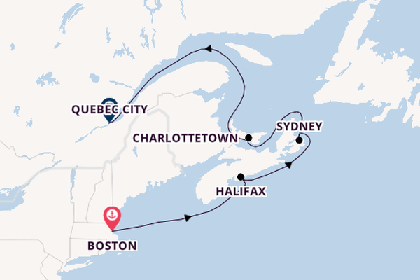 New England from Boston, Massachusetts with the Zuiderdam