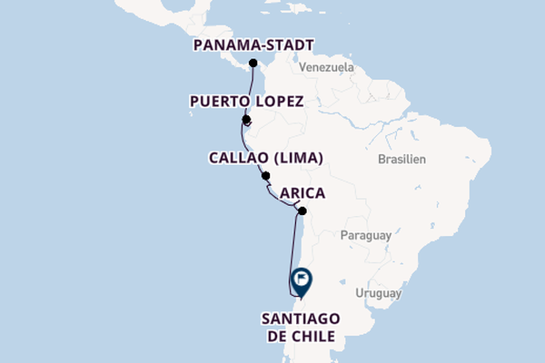Südamerika ab Panama-Stadt, Panama auf der VASCO DA GAMA