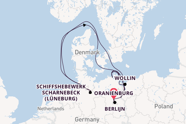 Oder vanaf Berlijn, Duitsland met de VIVA RUBY