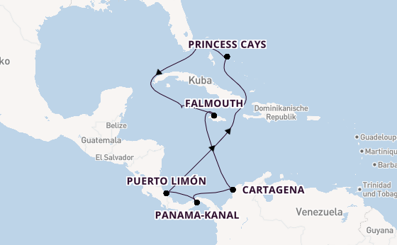 Karibik ab Fort Lauderdale (Port Everglades), USA auf der Caribbean Princess