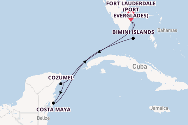 Western Caribbean from Fort Lauderdale (Port Everglades), Florida with the Celebrity Silhouette