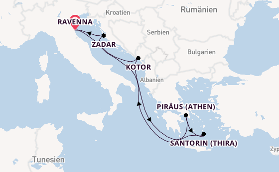 Mittelmeer ab Ravenna, Italien auf der Explorer of the Seas