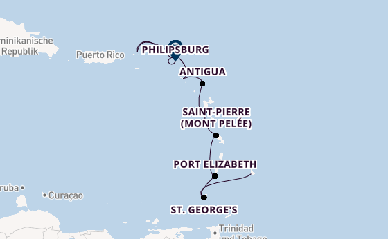 Karibik ab Bridgetown, Barbados auf der Seabourn Ovation