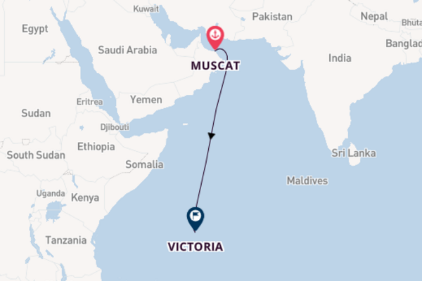 Cruising with the Le Bougainville to Victoria from Muscat