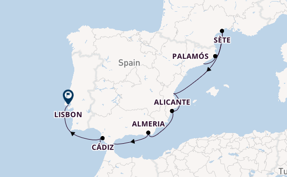 Western Mediterranean from Barcelona, Spain with the Seven Seas Mariner