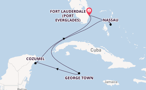 Caribbean from Fort Lauderdale (Port Everglades), Florida, USA with the Celebrity Beyond