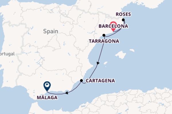 8 day trip to Málaga from Barcelona