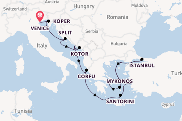 Sailing with Norwegian Cruise Line from Venice to Athens (Piraeus)