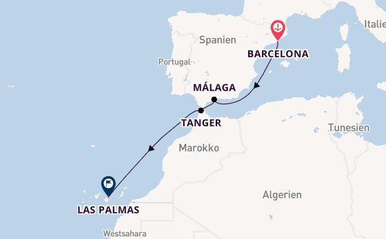 Westliches Mittelmeer ab Barcelona, Spanien auf der Costa Smeralda