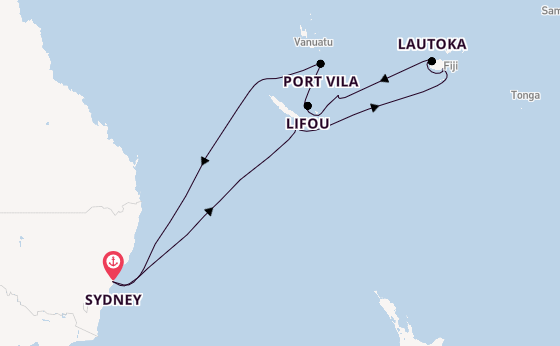 South Pacific Paradise: Fiji, New Caledonia & Vanuatu with Sydney Stay