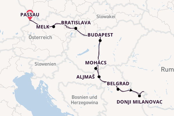 Donau ab Passau, Deutschland auf der VIVA TWO