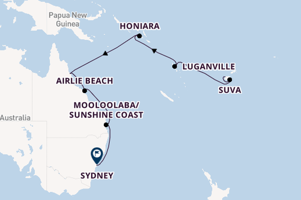 South Pacific from Lautoka, Fiji with the Seven Seas Navigator