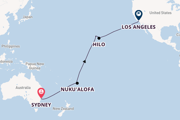 Transpacific from Sydney, Australia with the Queen Elizabeth