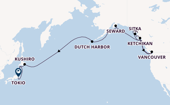 Transpazifik ab Vancouver, Kanada auf der Explora III