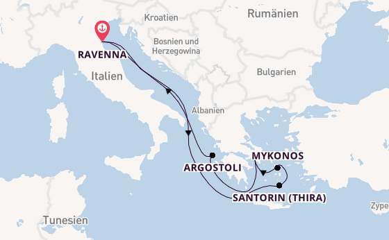 Mittelmeer ab Ravenna, Italien auf der Explorer of the Seas