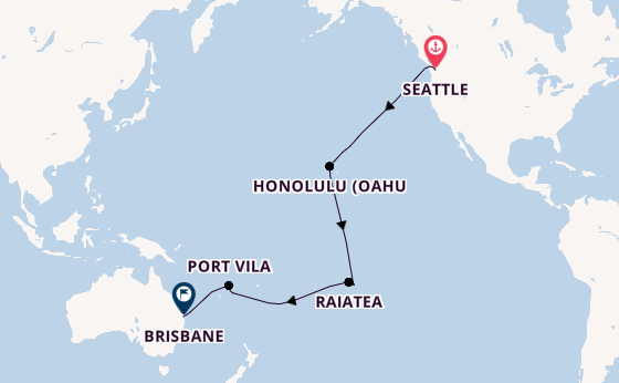 Transpazifik ab Seattle, USA auf der Voyager of the Seas 