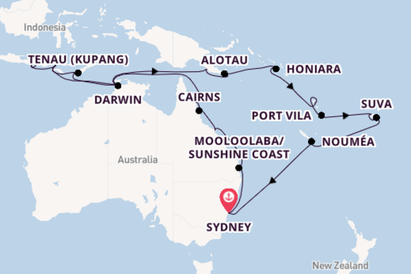 Australia from Sydney, Australia with the Riviera