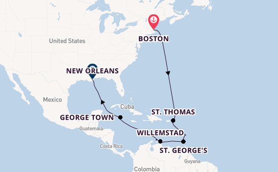 Caribbean vanaf Boston, Verenigde Staten met de Norwegian Breakaway