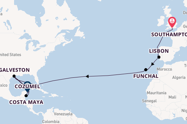From Southampton to Texas: A Transatlantic & Mexico Journey
