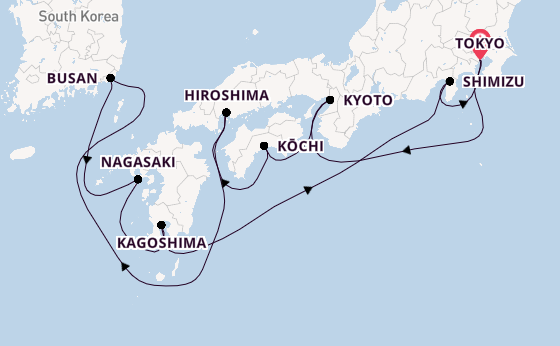 Japan from Australia with the Celebrity Millennium