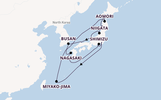 Japan from Tokyo, Japan with the Sapphire Princess