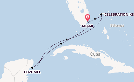 Caribbean from Miami, Florida with the Carnival Venezia