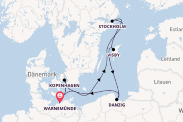 Entdecken Sie 8 Tage Visby und Warnemünde
