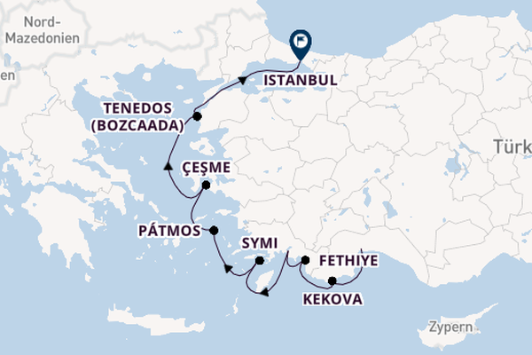 Östliches Mittelmeer ab Antalya, Türkei auf der Star Flyer