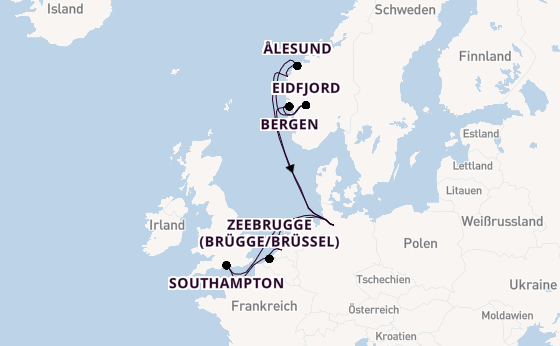 Norwegen ab Hamburg auf AIDAperla
