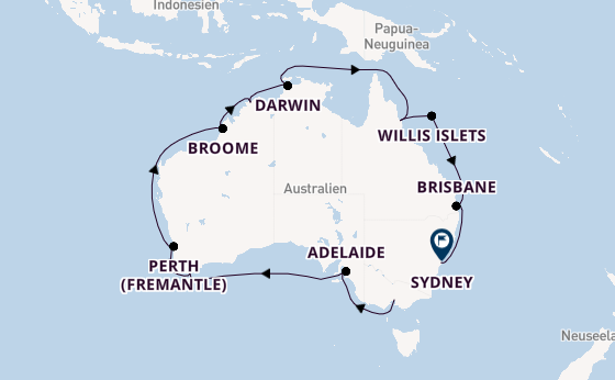 Australien ab Melbourne, Australien auf der Crown Princess