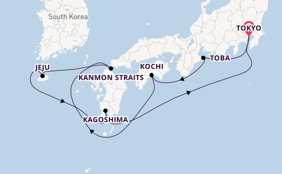 Japan from Tokyo, Japan with the Sapphire Princess