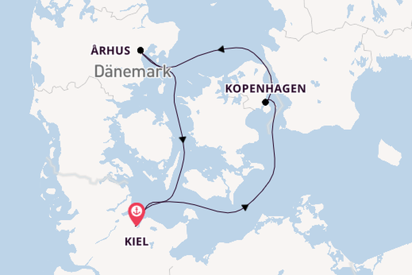 Ostsee ab Kiel, Deutschland auf der Mein Schiff 7