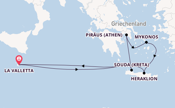 Mittelmeer ab Deutschland auf der Azura