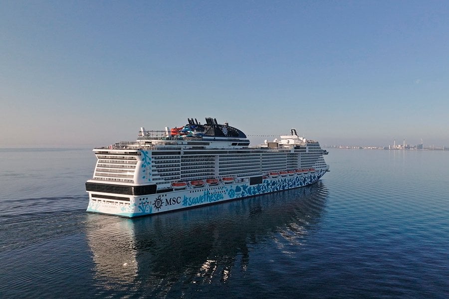 at sea