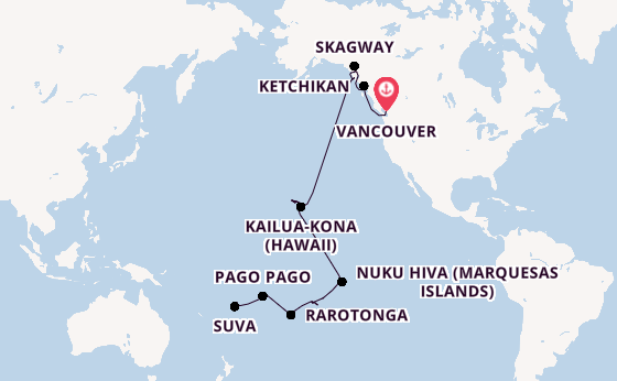 Polynesia from Vancouver, Canada with the Riviera