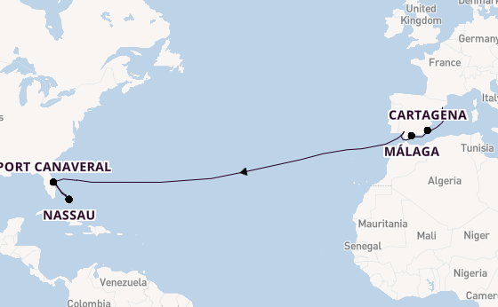 Spain, Cruise To Florida & The Bahamas