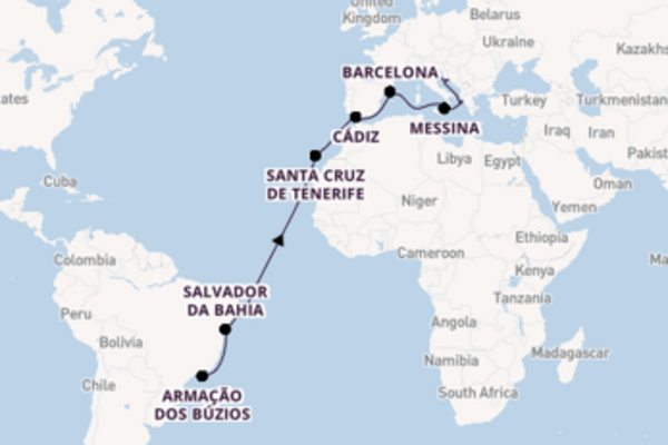 21daagse cruise met het MSC Armonia vanuit Rio de Janeiro